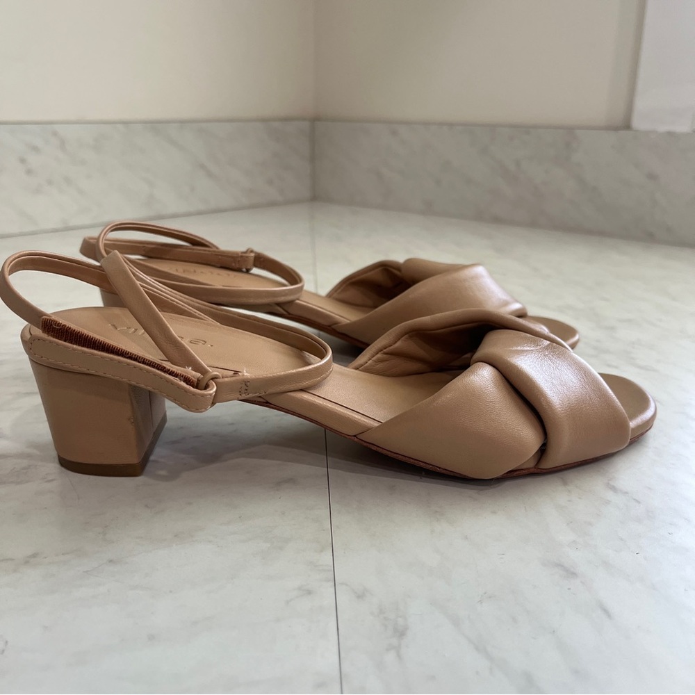 VINCE Rosalie Block-Heel Leather Sandals - Picture 6 of 8